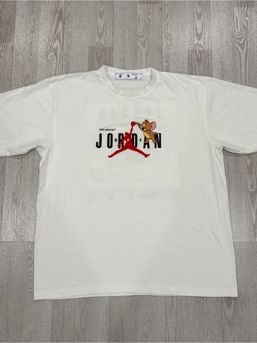 Off-White x Jordan Graphic Print Short-Sleeve T-Shirt Size L